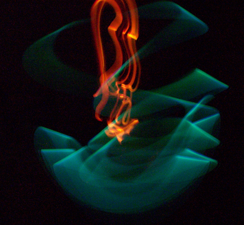 Our neon speedcord nunchaku in action.