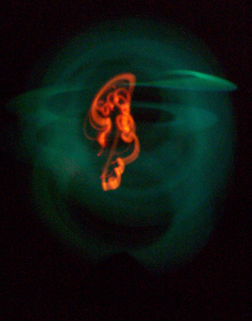 Our neon speedcord nunchaku in action.